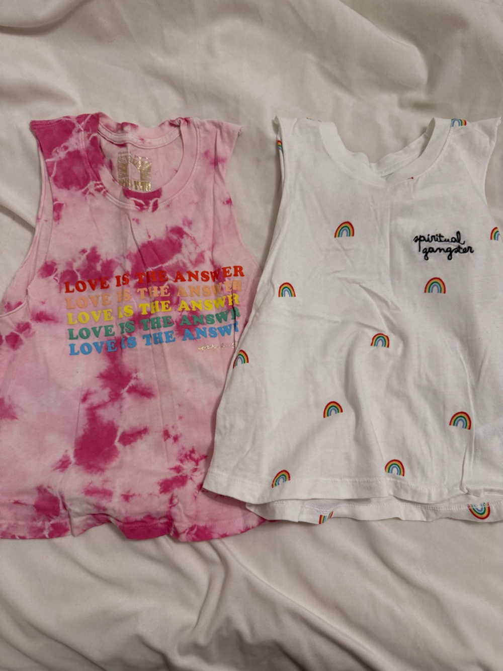 Spiritual Gangster lot of 2 tank tops
